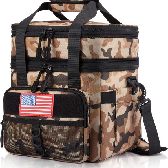 JOYHILL Other - Tactical Lunch Box for Men, Double Deck Expandable Insulated Lunch Bag 18L